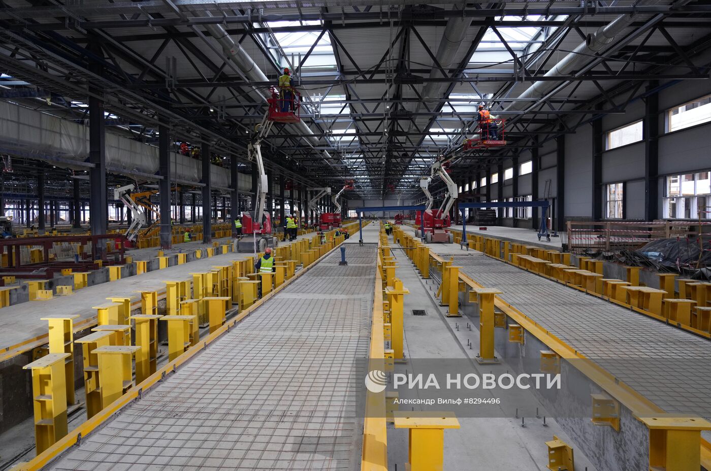 Строительство электродепо "Аминьевское"