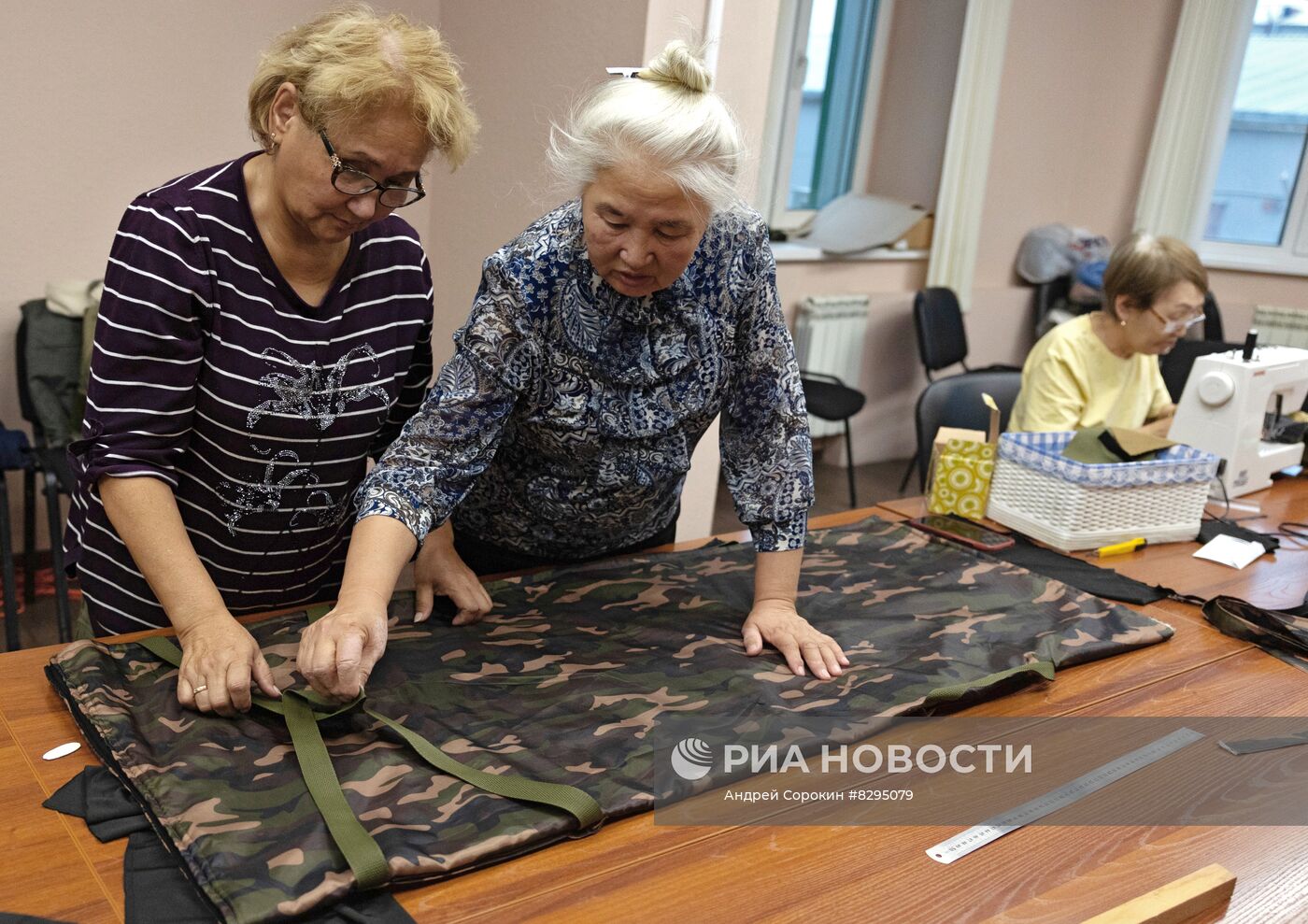 Пошив военного снаряжения для мобилизованных в Якутске