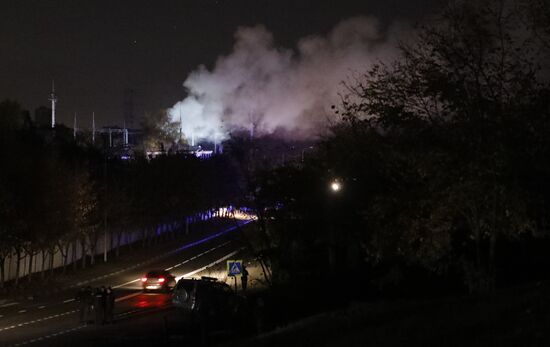 Пожар на ТЭЦ в Белгороде