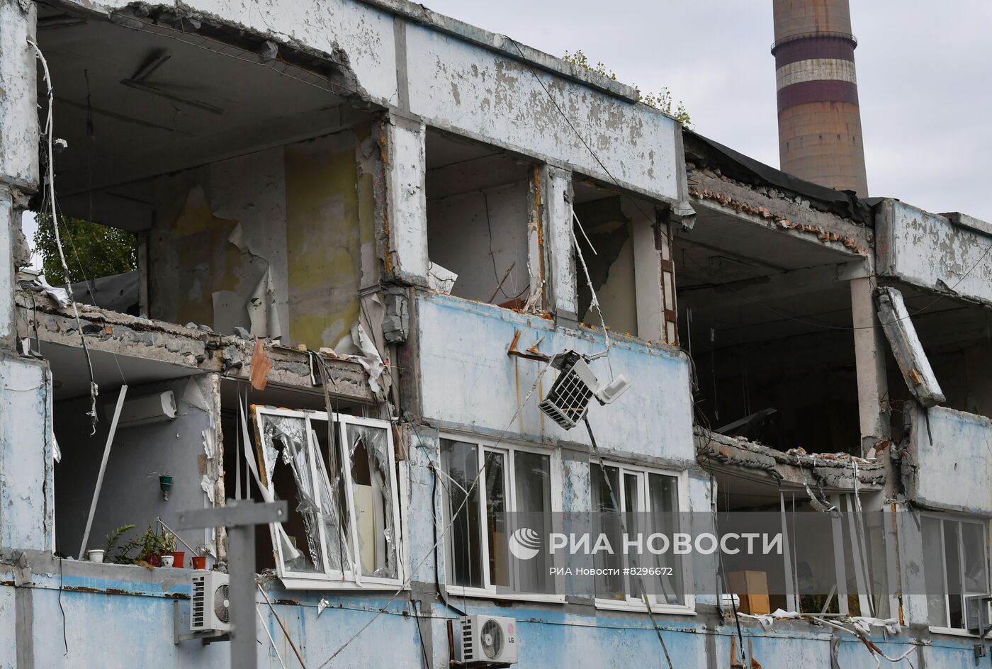 Разрушения в Энергодаре после многократных обстрелов