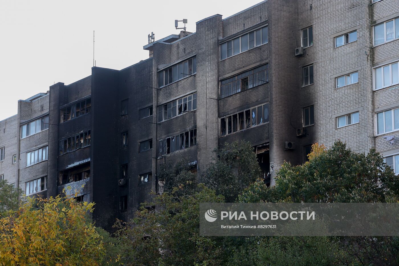 Последствия крушения Су-34 в Ейске