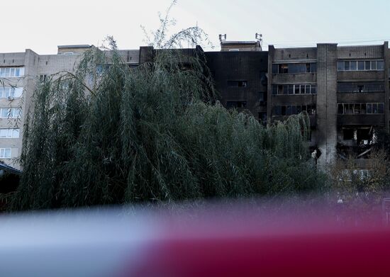 Последствия крушения Су-34 в Ейске