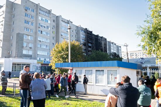 Последствия крушения Су-34 в Ейске