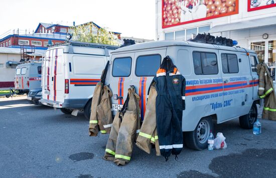 Последствия крушения Су-34 в Ейске