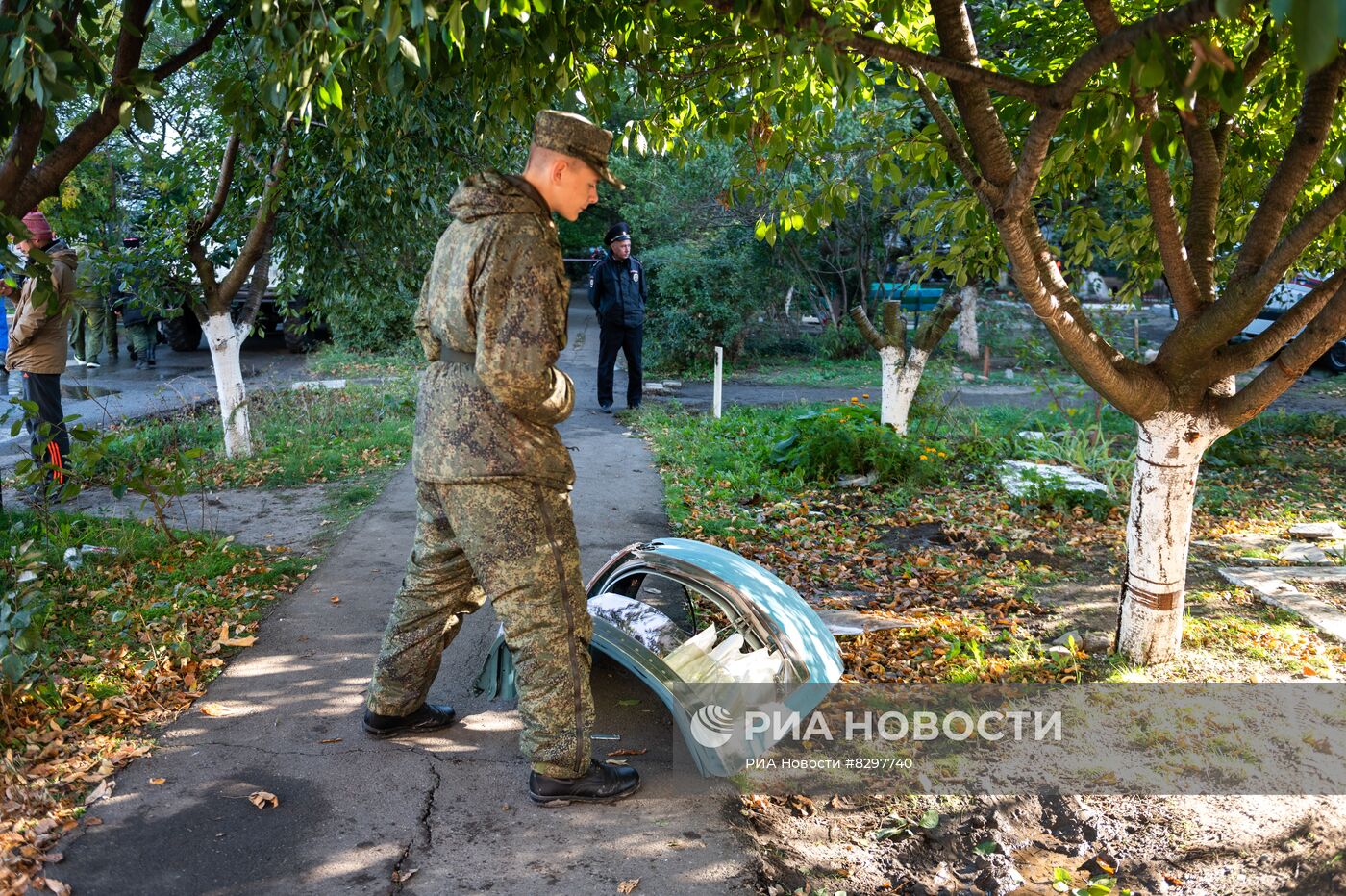 Последствия крушения Су-34 в Ейске