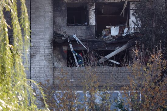 Последствия крушения Су-34 в Ейске