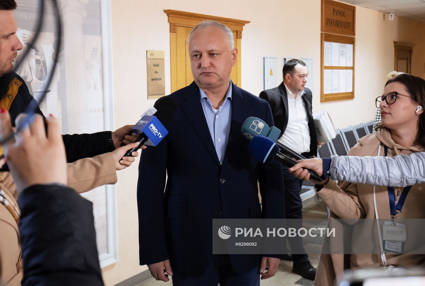 Судебное заседание по делу бывшего президента Молдавии И. Додона