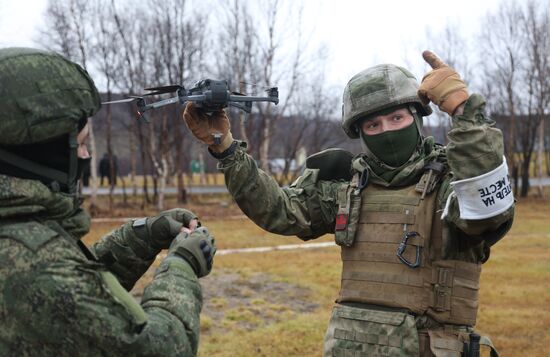 Военная подготовка мобилизованных из республики Коми в Мурманской области