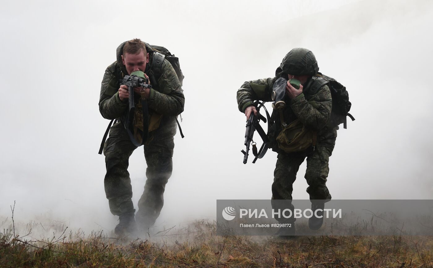 Военная подготовка мобилизованных из республики Коми в Мурманской области