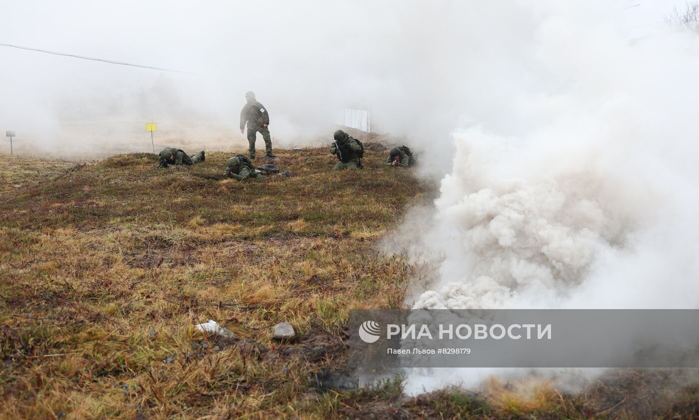 Военная подготовка мобилизованных из республики Коми в Мурманской области