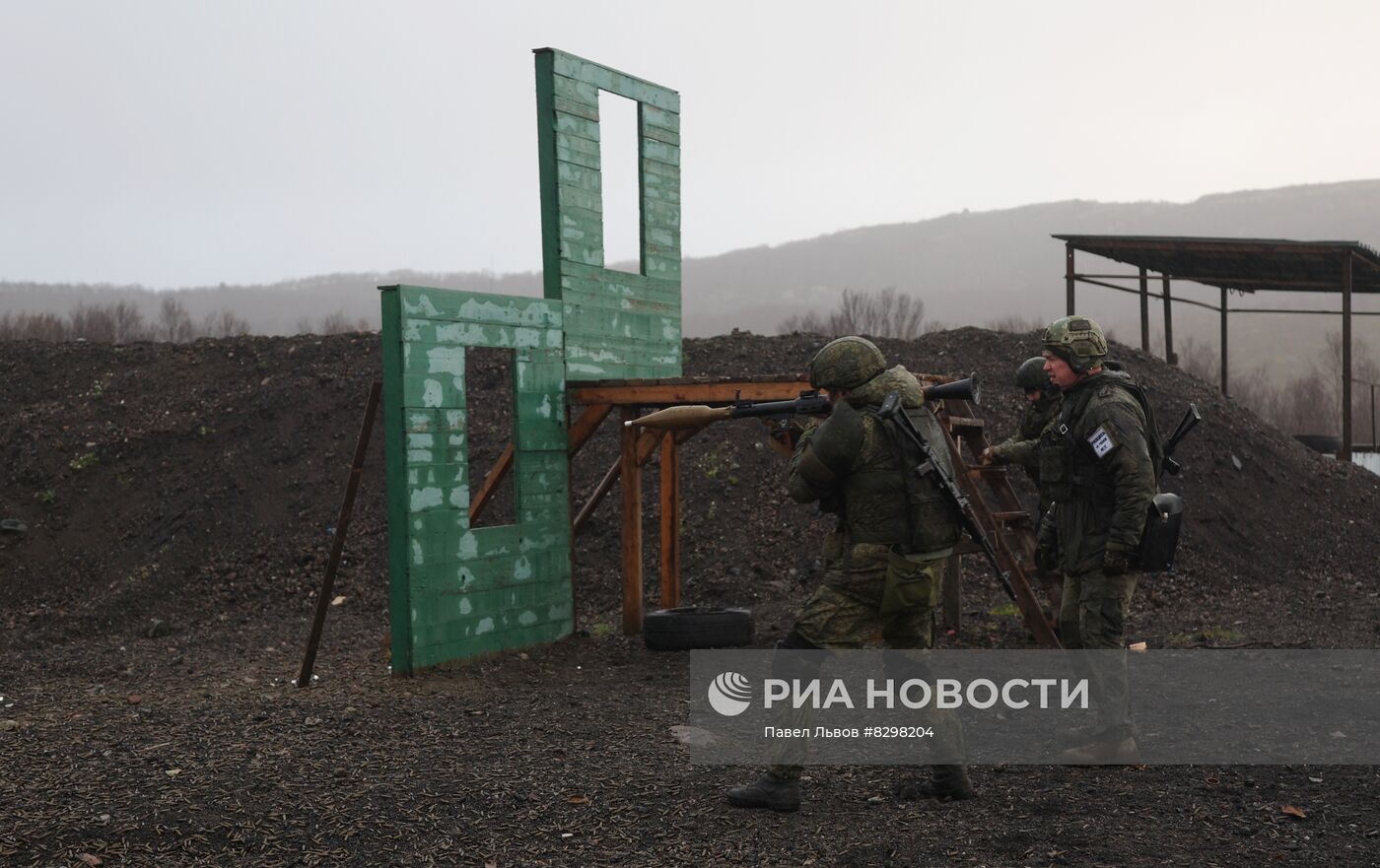 Военная подготовка мобилизованных из республики Коми в Мурманской области