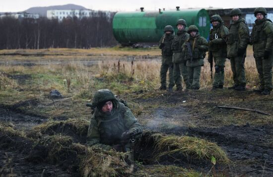 Военная подготовка мобилизованных из республики Коми в Мурманской области