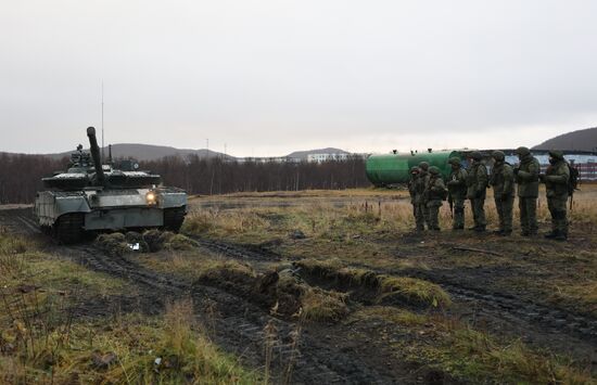 Военная подготовка мобилизованных из республики Коми в Мурманской области