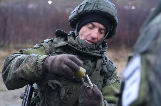 Военная подготовка мобилизованных из республики Коми в Мурманской области