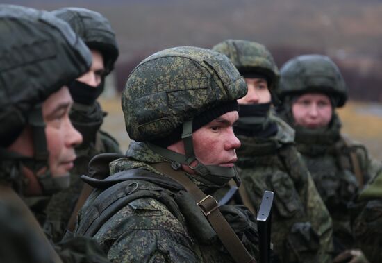 Военная подготовка мобилизованных из республики Коми в Мурманской области