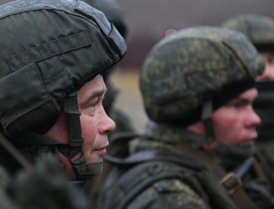 Военная подготовка мобилизованных из республики Коми в Мурманской области