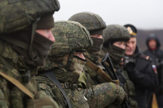 Военная подготовка мобилизованных из республики Коми в Мурманской области