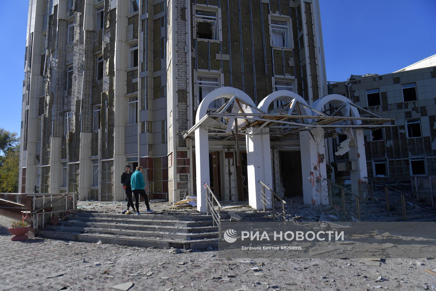 Разрушения в Энергодаре после многократных обстрелов