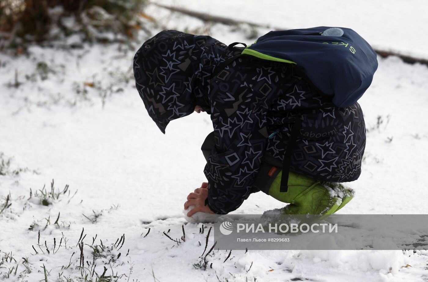 Первый снег в Мурманске