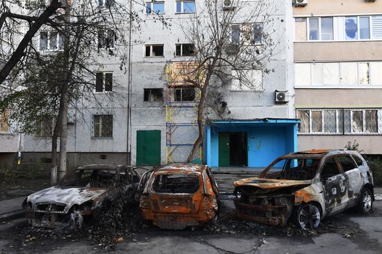 Восстановление разрушенных после обстрела ВСУ квартир в Энергодаре