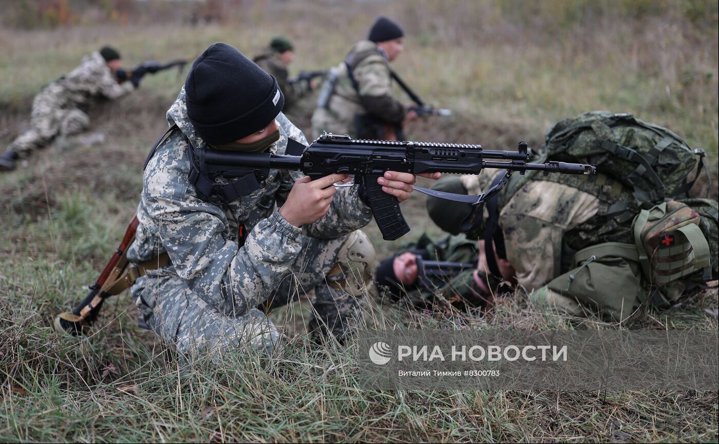Военная подготовка мобилизованных в Краснодарском крае