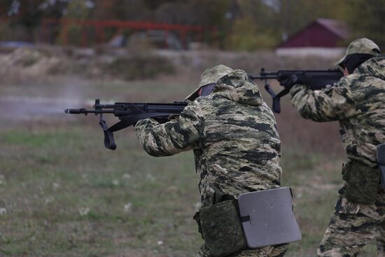 Военная подготовка мобилизованных в Краснодарском крае