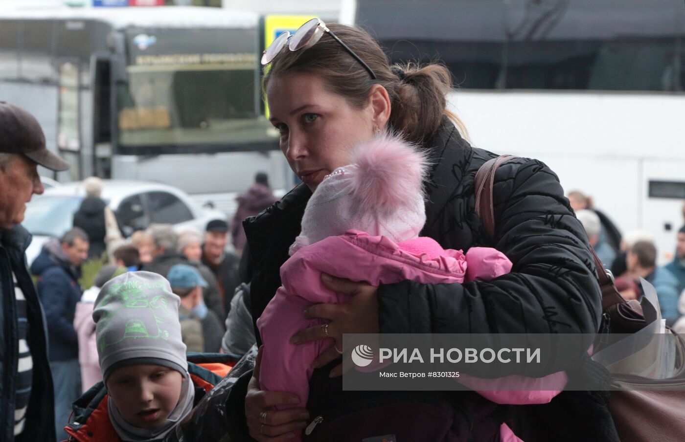 Эвакуированные жители Херсона в Джанкое