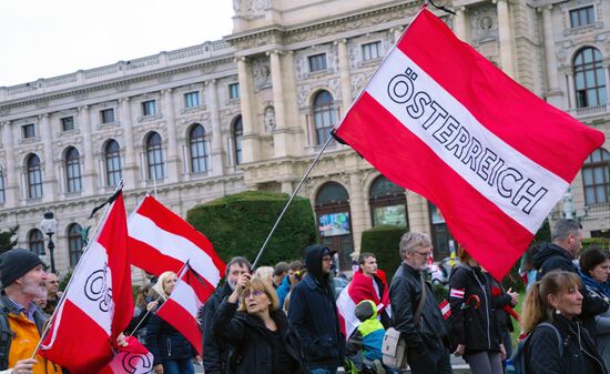 Протесты против антироссийской политики в Вене