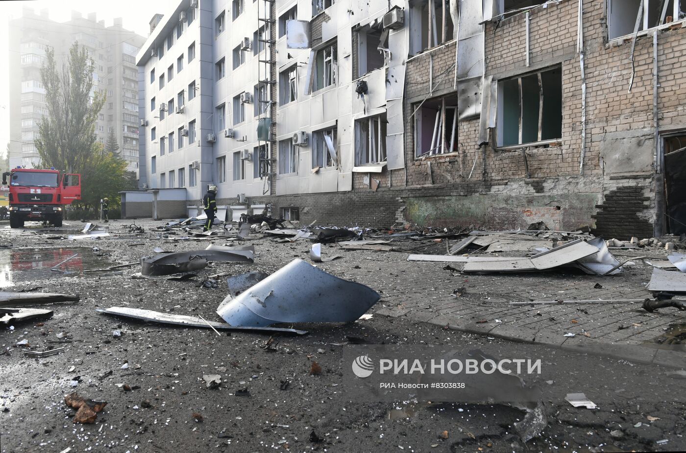 Взрыв у здания запорожской областной телекомпании "ЗаТВ" в Мелитополе