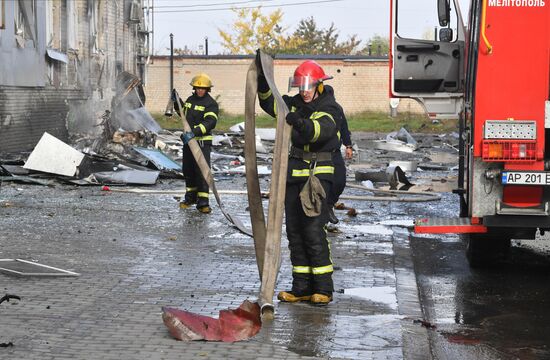 Взрыв у здания запорожской областной телекомпании "ЗаТВ" в Мелитополе