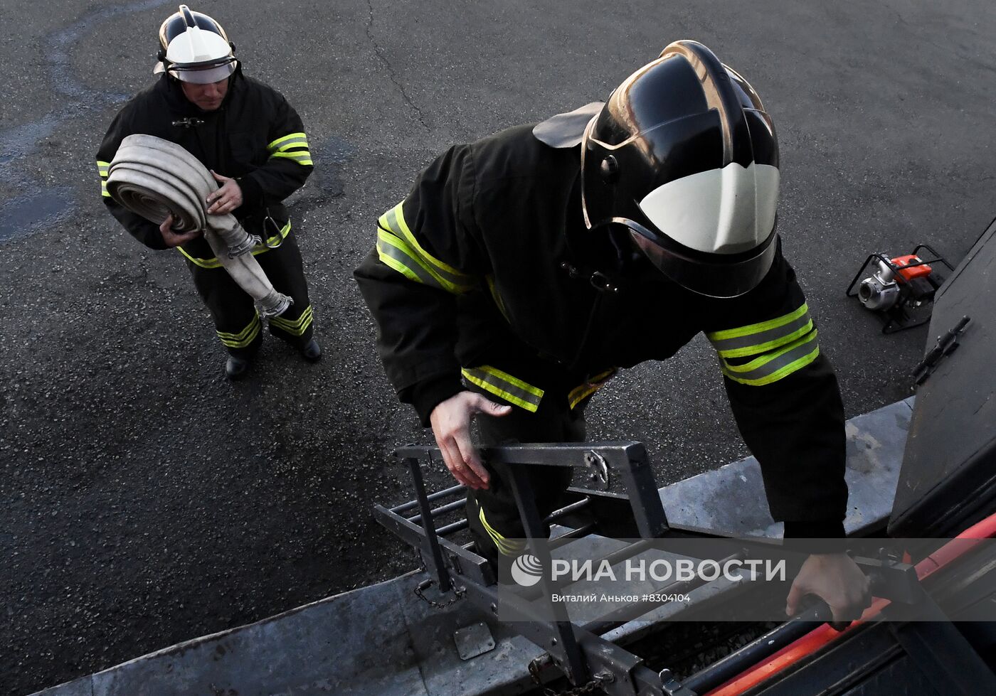 Боевое развертывание пожарного поезда во Владивостоке