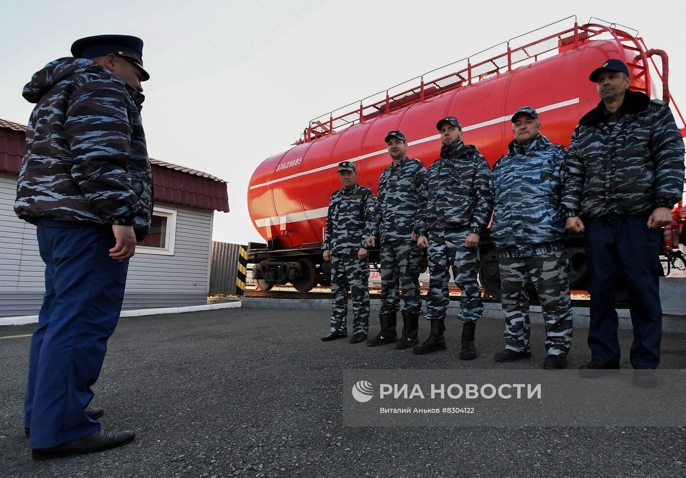 Боевое развертывание пожарного поезда во Владивостоке