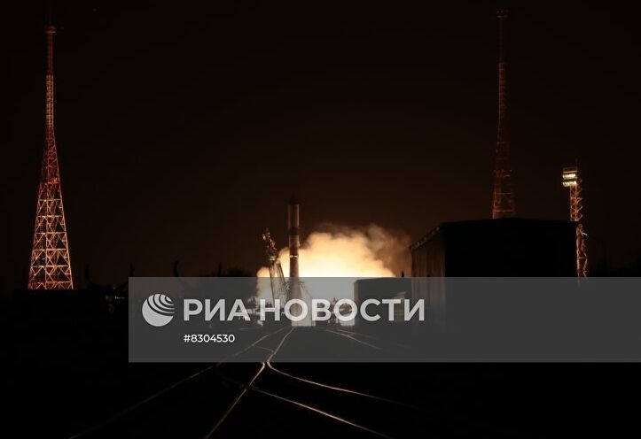 Запуск РН "Союз-2.1а" с грузовым кораблем "Прогресс МС-21" с космодрома Байконур