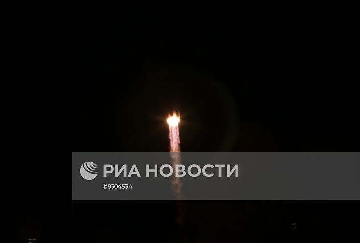 Запуск РН "Союз-2.1а" с грузовым кораблем "Прогресс МС-21" с космодрома Байконур