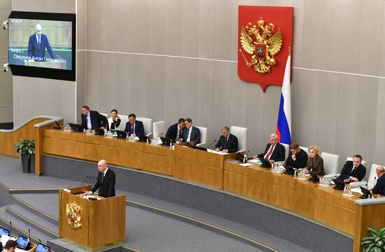 Пленарное заседание Госдумы РФ 