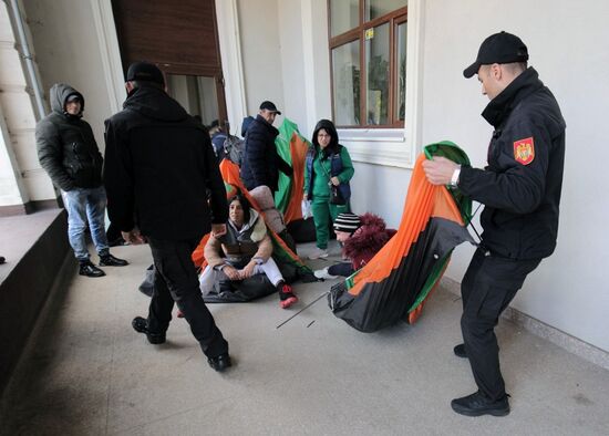 Разгон протестующих у генпрокуратуры Кишинева