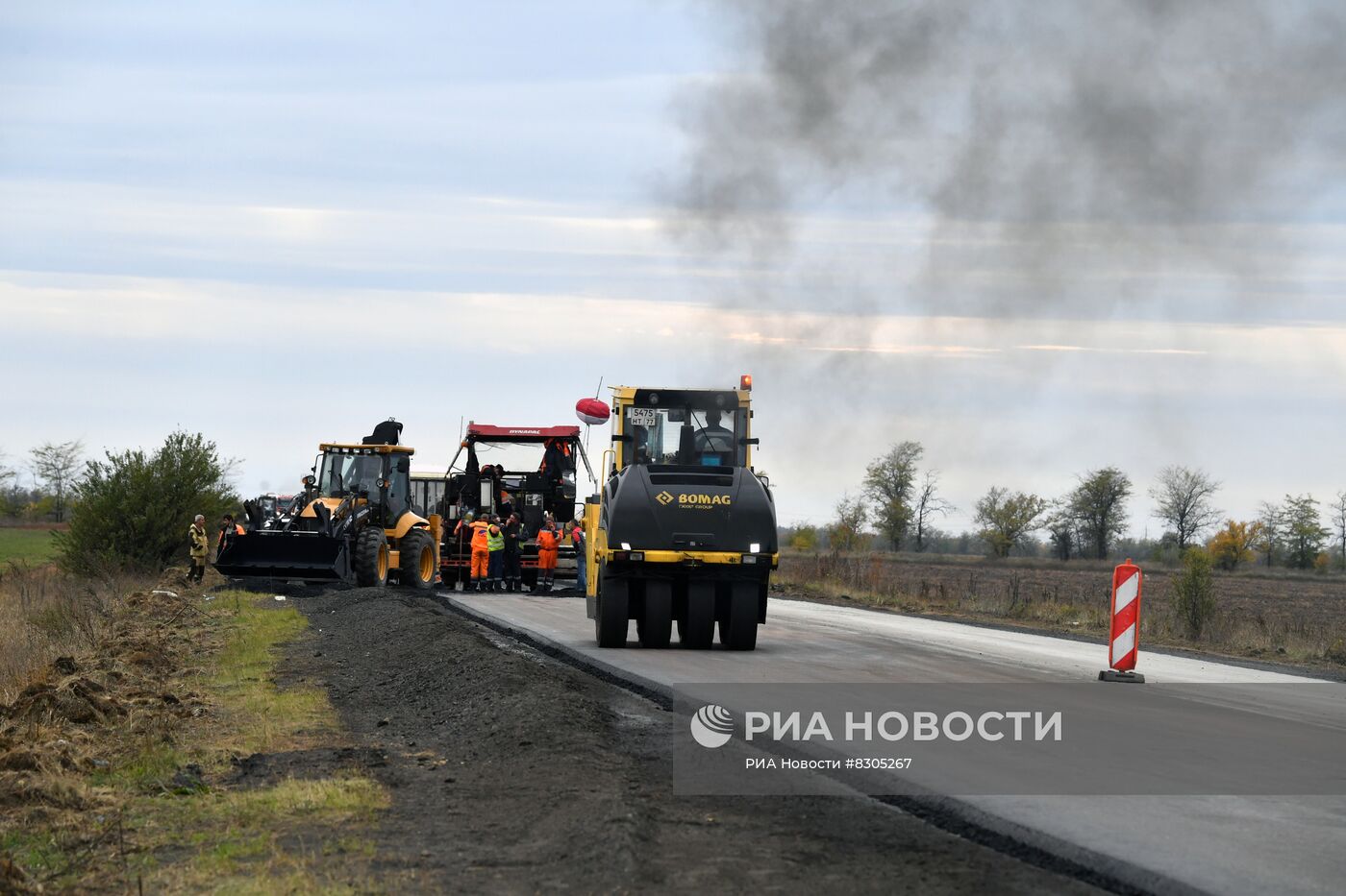 Работы по ремонту дорожного полотна в Запорожской области