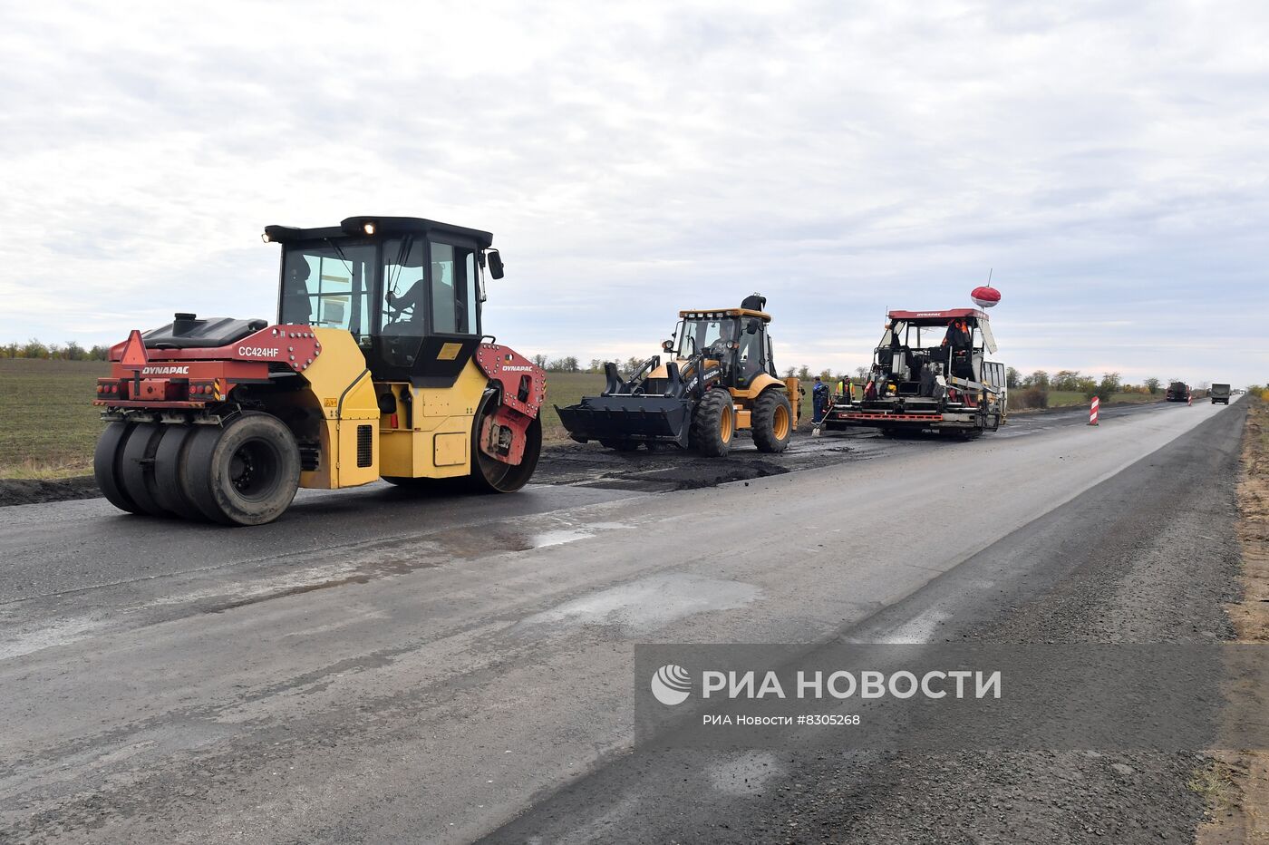 Работы по ремонту дорожного полотна в Запорожской области