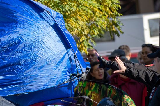 Продолжаются протесты в Кишиневе
