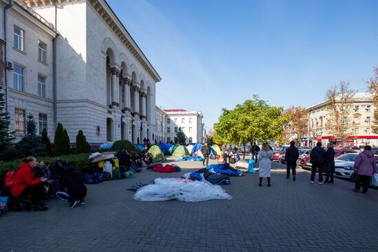 Продолжаются протесты в Кишиневе
