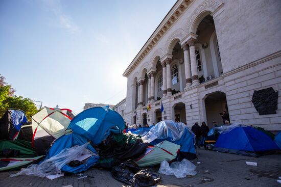 Продолжаются протесты в Кишиневе