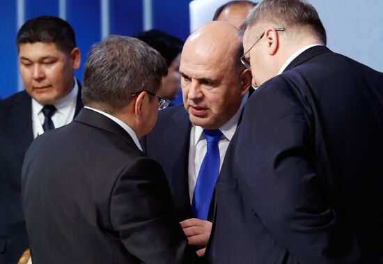 Премьер-министр РФ М. Мишустин принимает участие в заседании Совета глав правительств СНГ в Астане