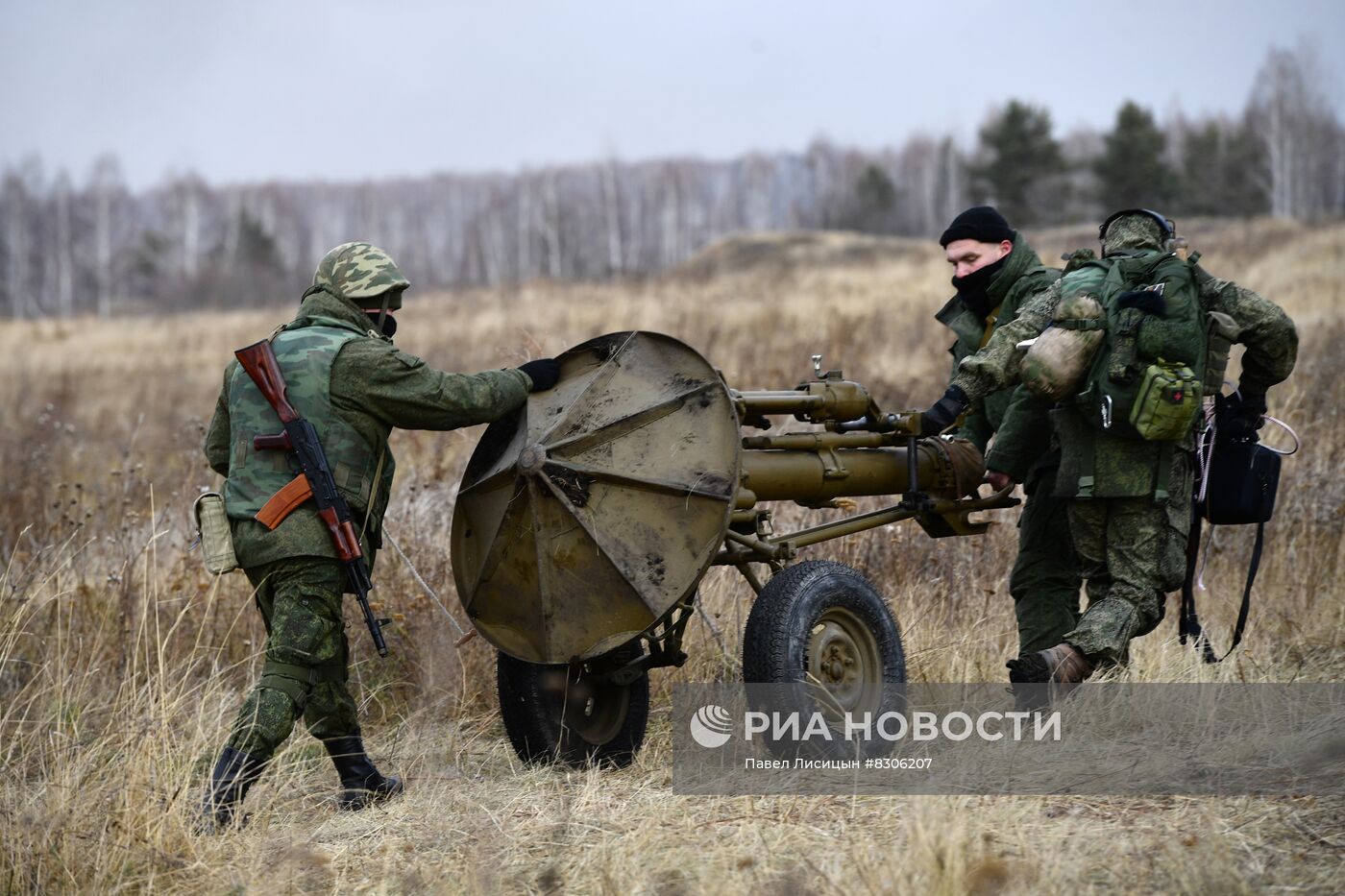 Военная подготовка мобилизованных в Свердловской области