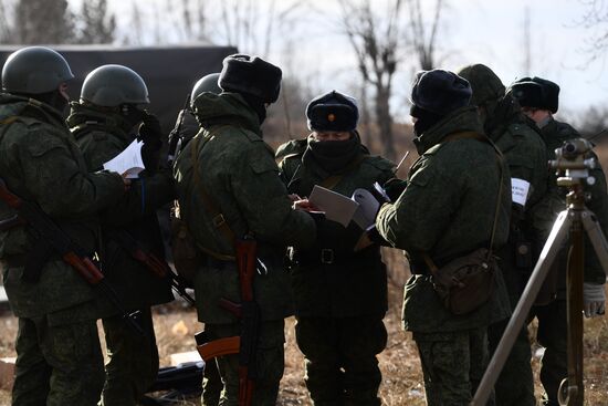 Военная подготовка мобилизованных в Свердловской области