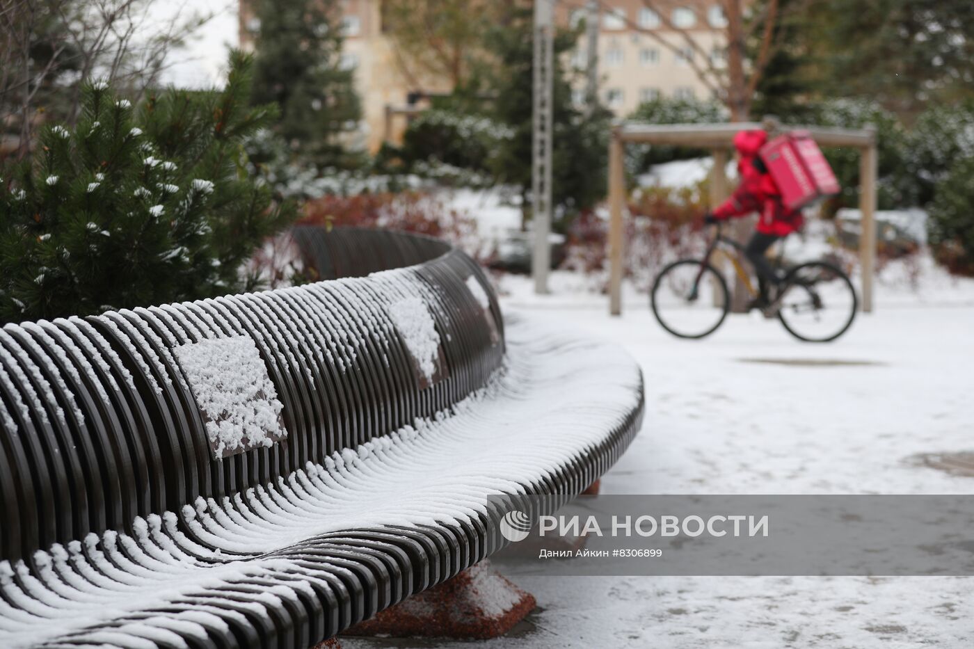 Первый снег в Кемерове