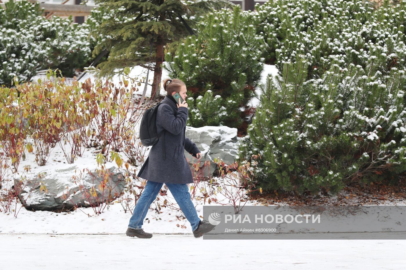 Первый снег в Кемерове