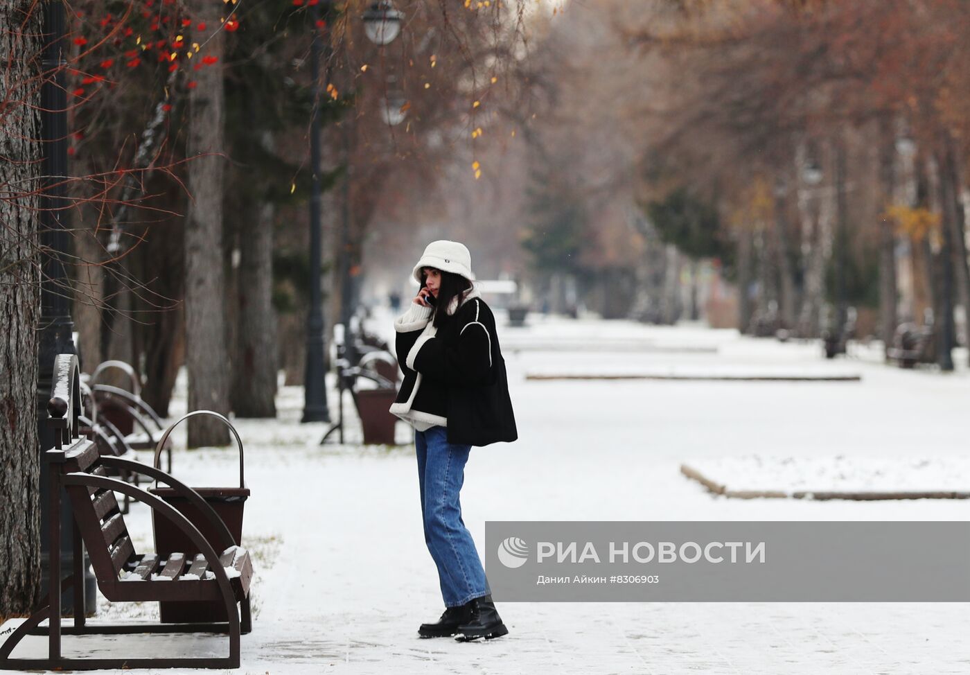 Первый снег в Кемерове