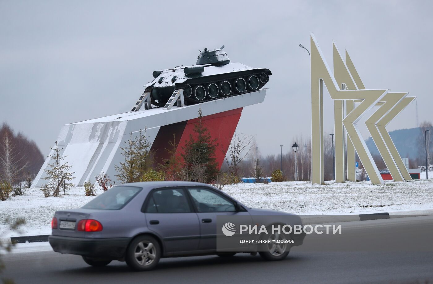 Первый снег в Кемерове