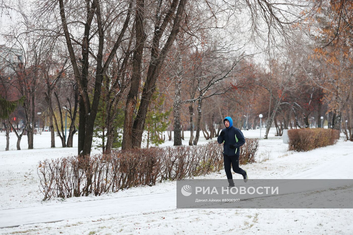 Первый снег в Кемерове