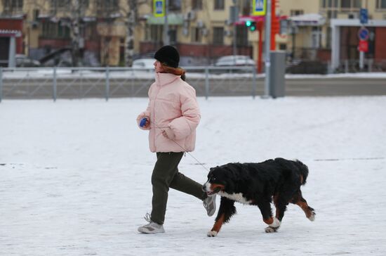 Первый снег в Кемерове